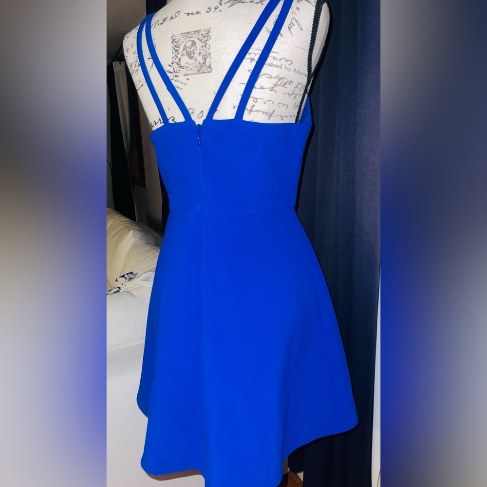 BCBGMAXAZRIA Royal Blue Fit & Flare Dress – Size 8 - Picture 4 of 7